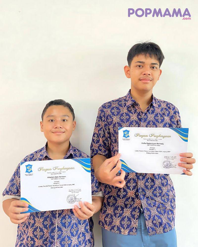 Gambar eksklusif untuk Popmama.com, Zaki (kiri) dan Daffa (kanan) - Dok. SMP Cikal Surabaya